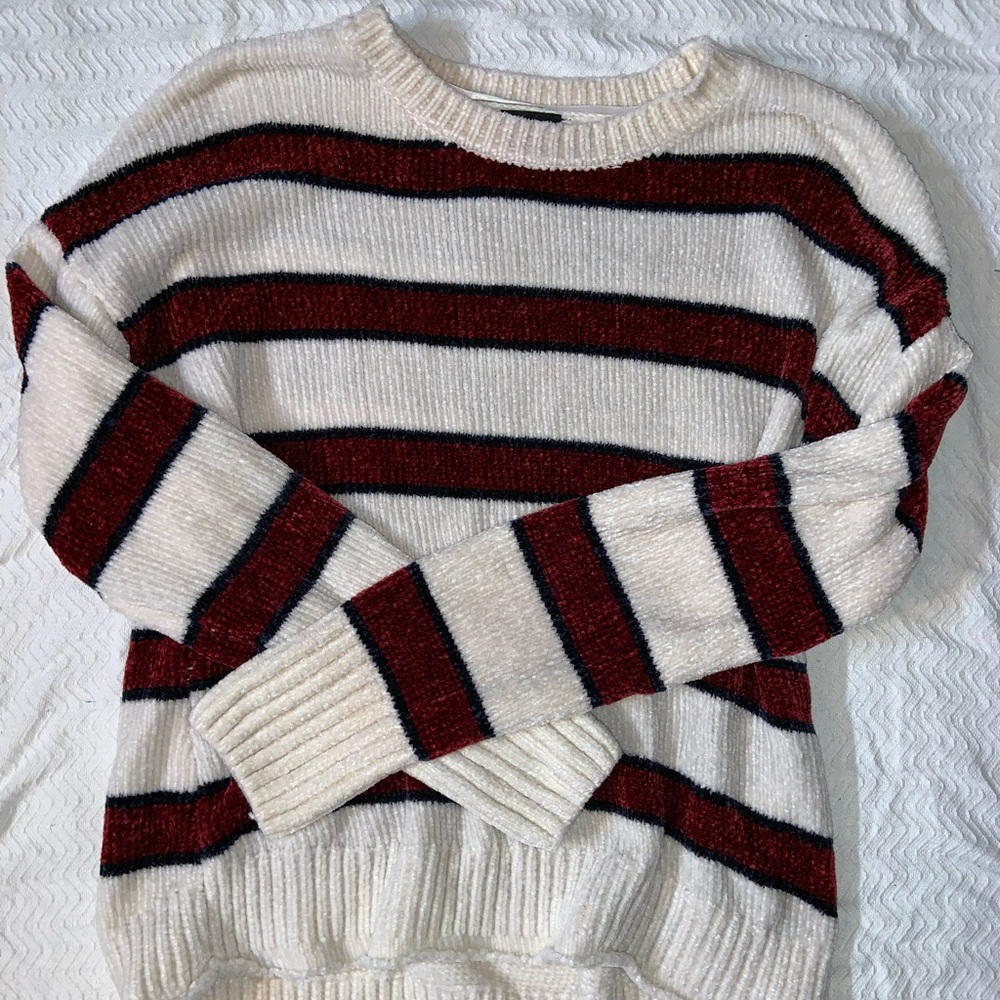 Fuzzy Striped Sweater